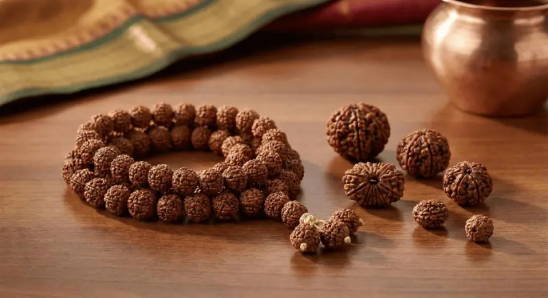 Certified original rudraksha beads with authenticity card